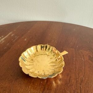 Vintage Solid Brass Trinket Dish Made In India